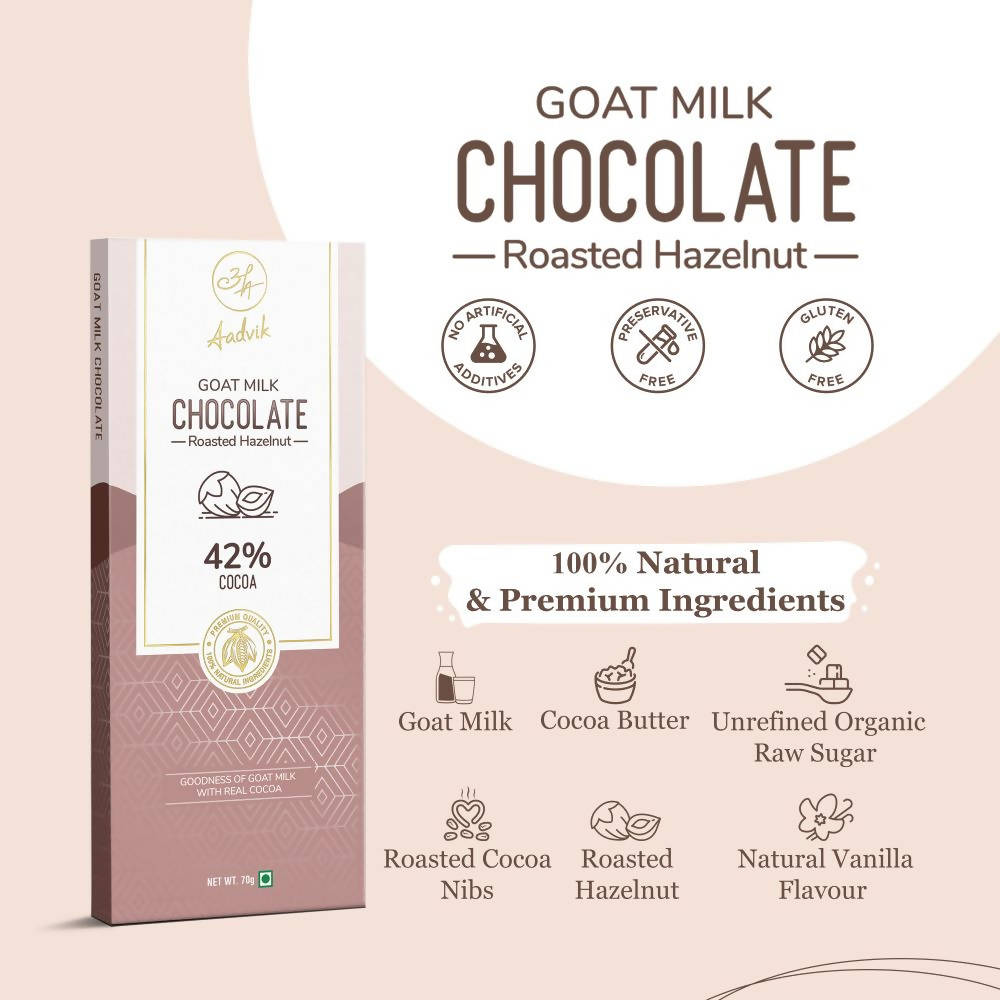 Aadvik Goat Milk Chocolate - Roasted Hazelnut
