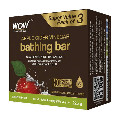 Wow Skin Science Apple Cider Vinegar Bathing Bar - BUDEN