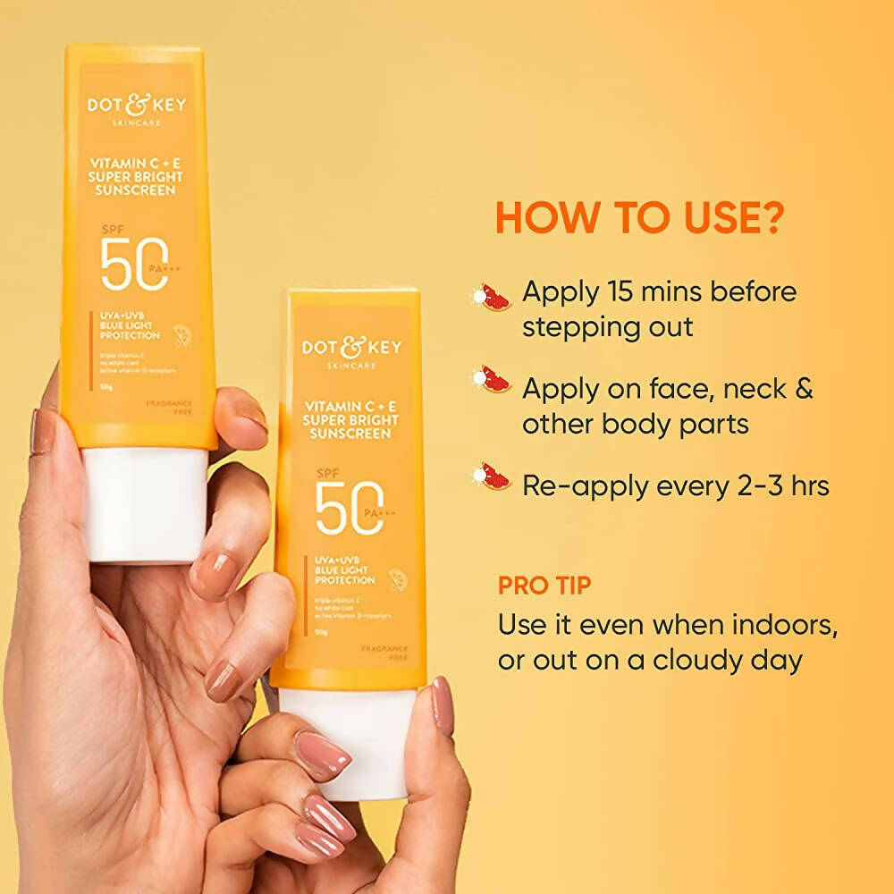 Dot & Key Vitamin C + E Super Bright Sunscreen SPF 50+++