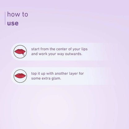 Plum Glassy Glaze Lip Lacquer 3-in-1 Lipstick + Lip Balm + Gloss 08 Fuchsia Fiesta
