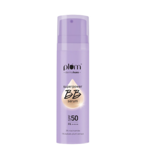 Plum Superpower BB Serum with SPF 50 PA ++++ 04 Almond - BUDNE