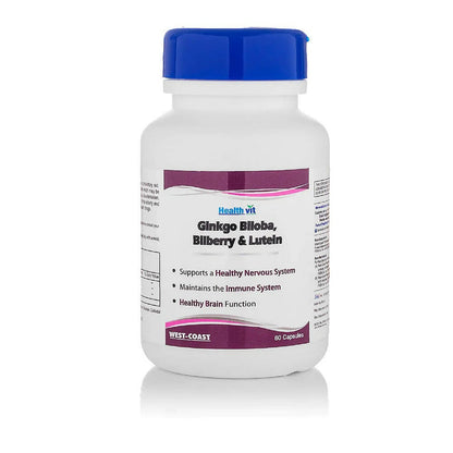 Healthvit Ginkgo Biloba Billberry And Lutein Capsules