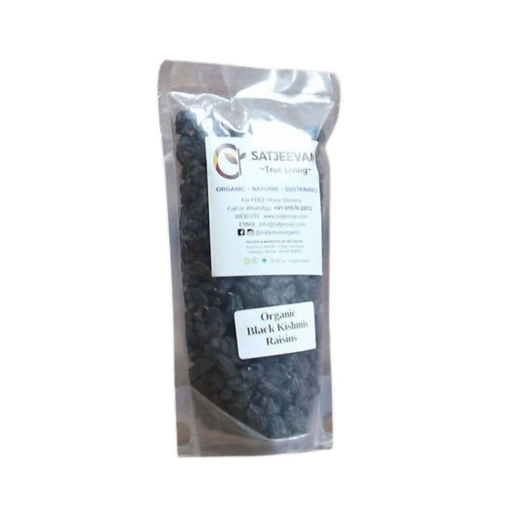 Satjeevan Organic Black Kishmis Raisins