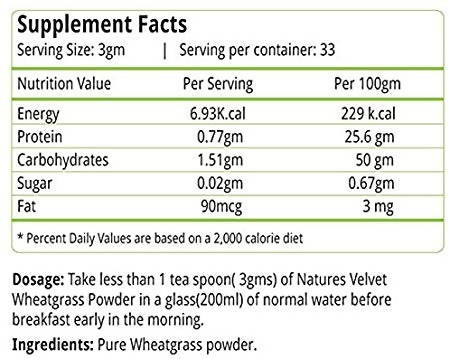 Nature's Velvet Wheat Grass Powder