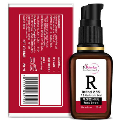 St.Botanica Retinol 2.5% E & Hyaluronic Acid Professional Facial Serum