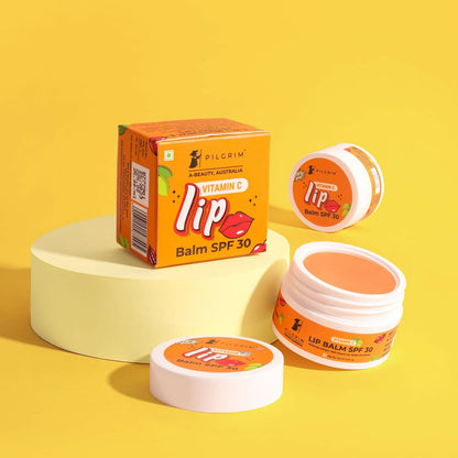 Pilgrim Vitamin C Lip Balm SPF 30 with Australian Kakadu Plum & Shea Butter For Smooth Soft Lips, Soothing & Hydrating Dry & Chapped Lips