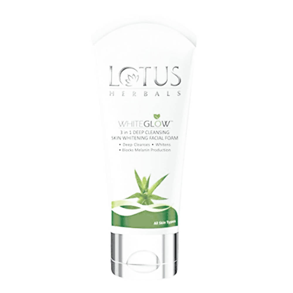 Lotus Herbals White Glow 3 in 1 Deep Cleansing Skin Whitening Facial Foam