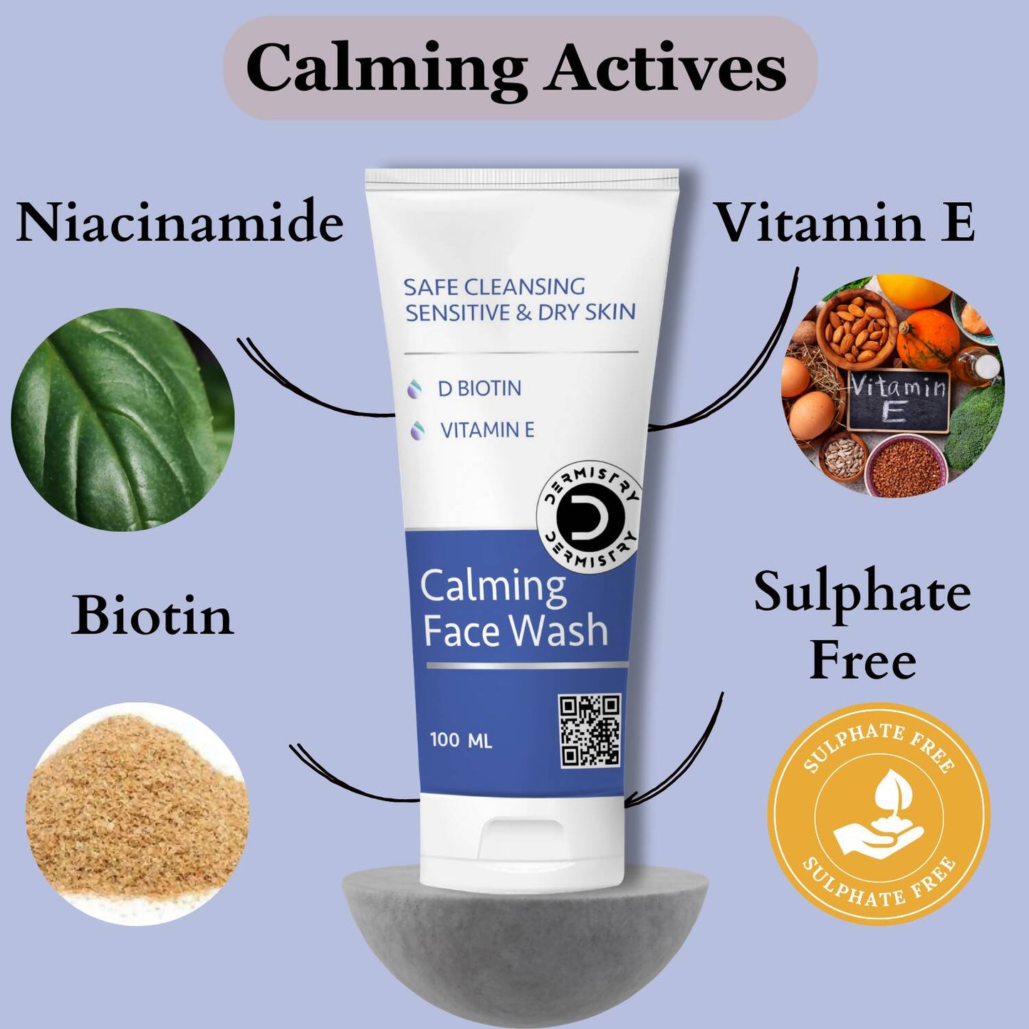 Dermistry Dry & Sensitive Skin Body Milk Lotion & Calming Face Wash