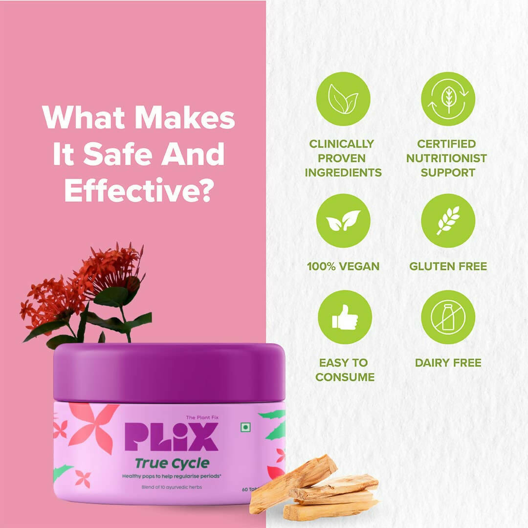 PLIX The Plant Fix Women's True Cycle Tablets