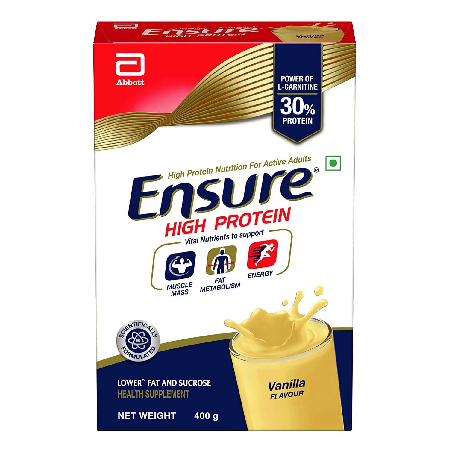 Ensure High Protein Drink for Physically Active Adults - Vanilla - BUDNE