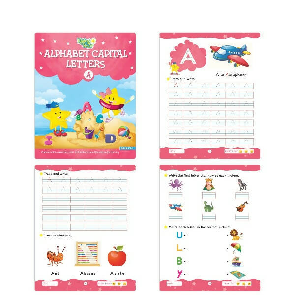 Rising Star Fun Learning Nursery Books Set of 6| Ages 4-5 Years| Alphabet, Cursive & Pattern Writing, Numbers, Colouring, Rhymes & Stories Book -  buy in usa 