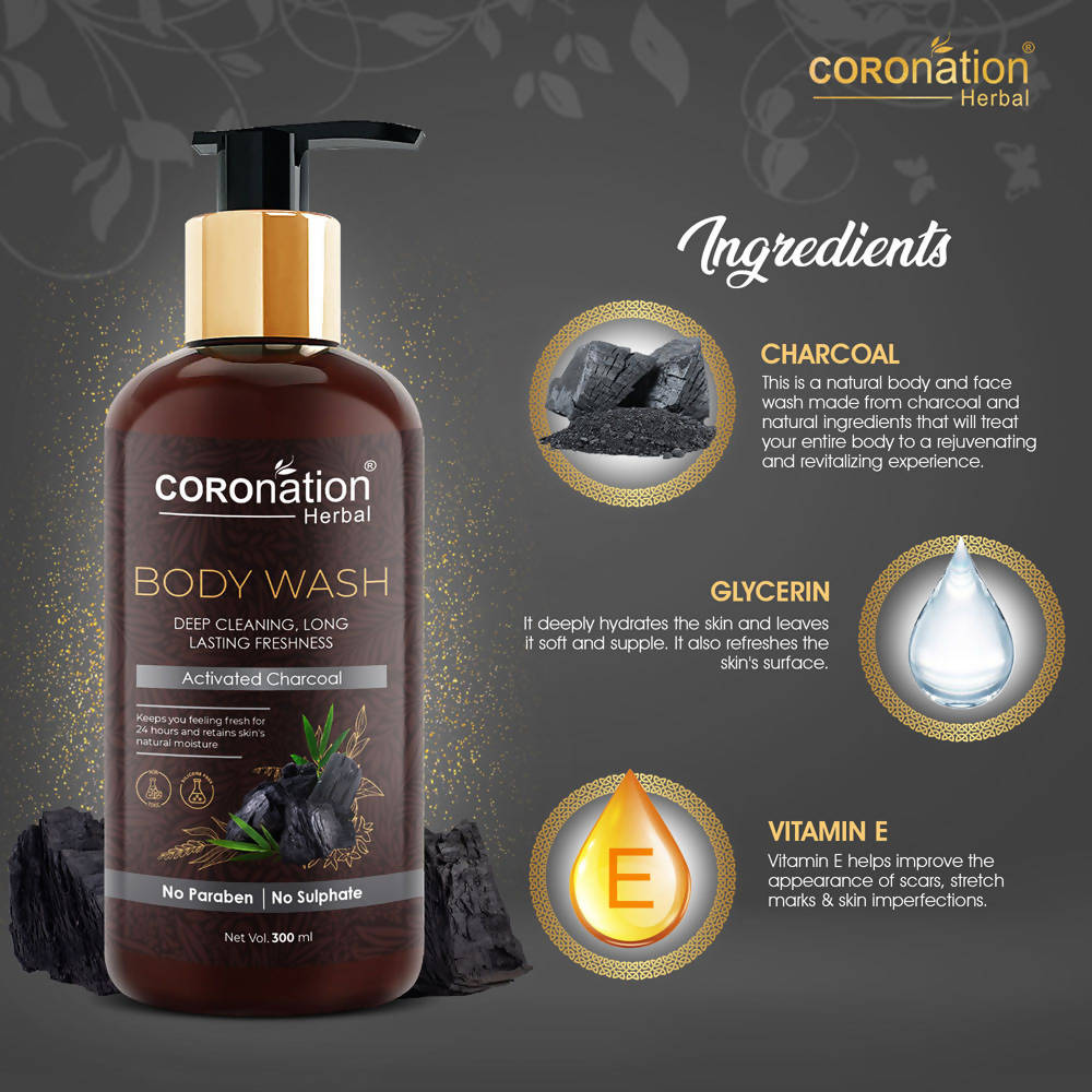 Coronation Herbal Activated Charcoal Body Wash