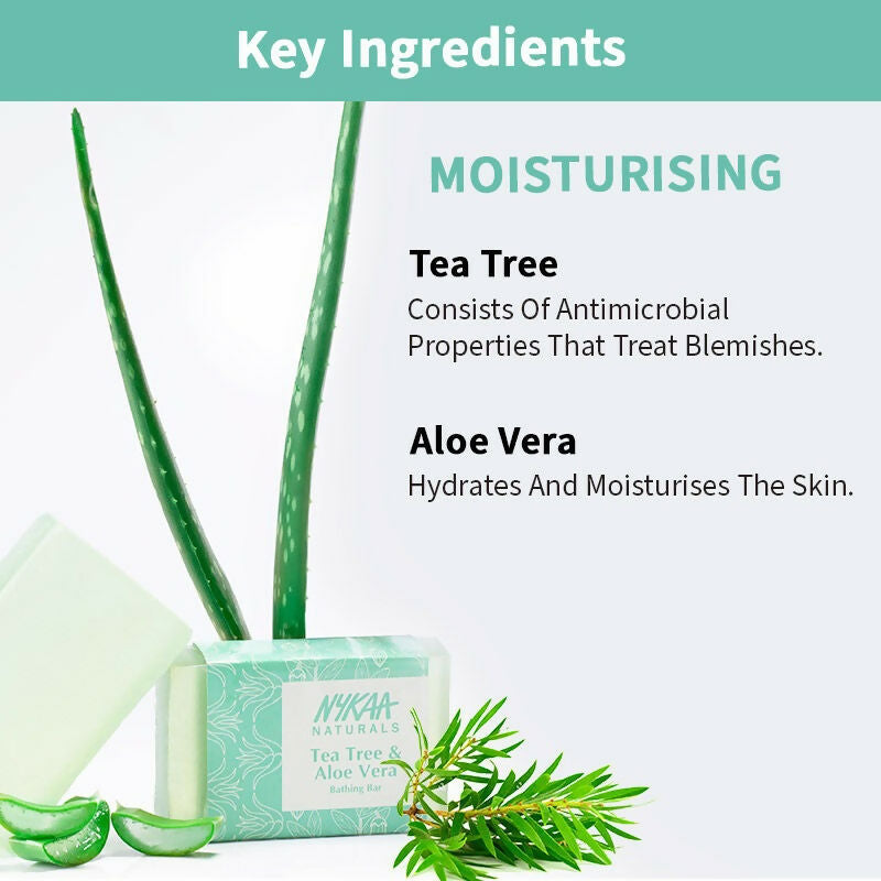 Nykaa Naturals Tea Tree & Aloe Vera Moisturising Bathing Soap