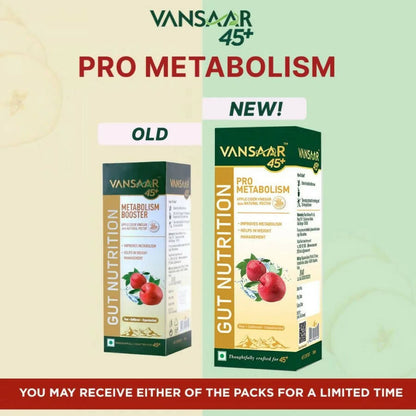 Vansaar 45 + Gut Nutrition Pro Metabolism Apple Cider Vinegar