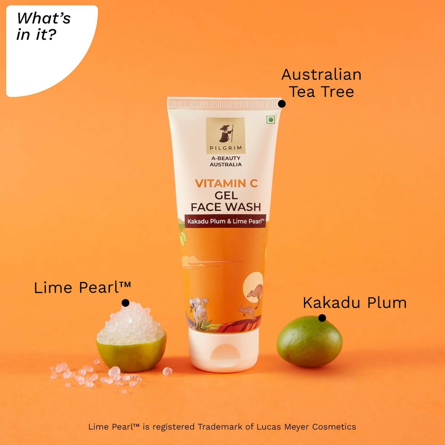 Pilgrim Australian Vitamin C Gel Face Wash For Glowing Skin With Kakadu Plum & Lime Pearl