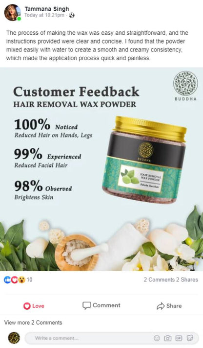 Buddha Natural Wax Powder Natural Instant Painless Hair Removal