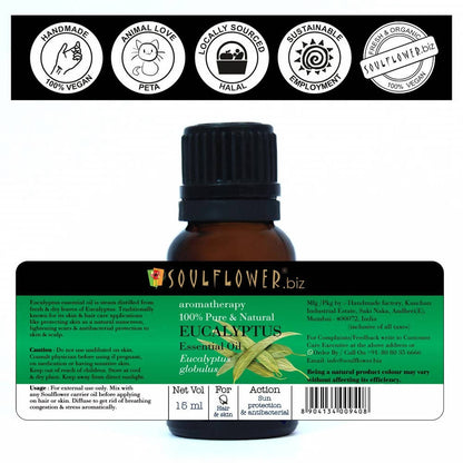 Soulflower Aromatherapy Pure Eucalyptus Essential Oil