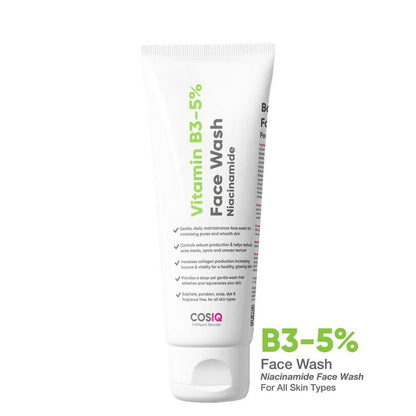 Cos-IQ Vitamin B3-5% Niacinamide Face Wash for Smooth and Even Skin