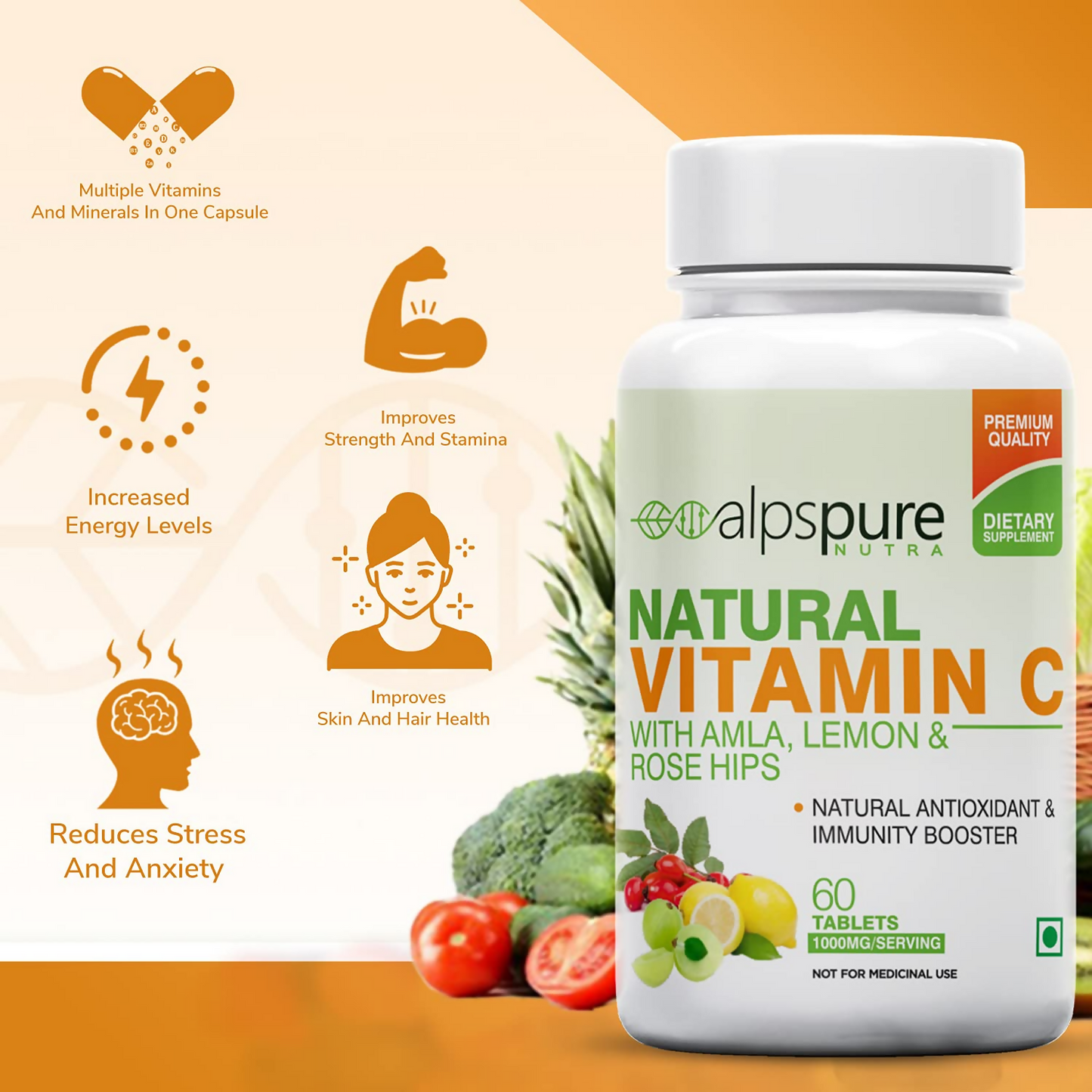 Alpspure Nutra Natural Vitamin C Tablets