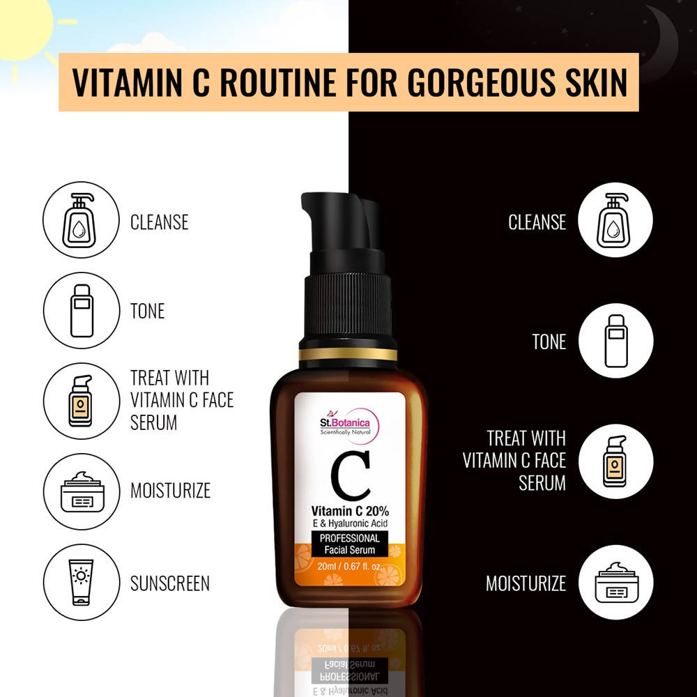 St.Botanica Vitamin C 20% E & Hyaluronic Acid Professional Facial Serum