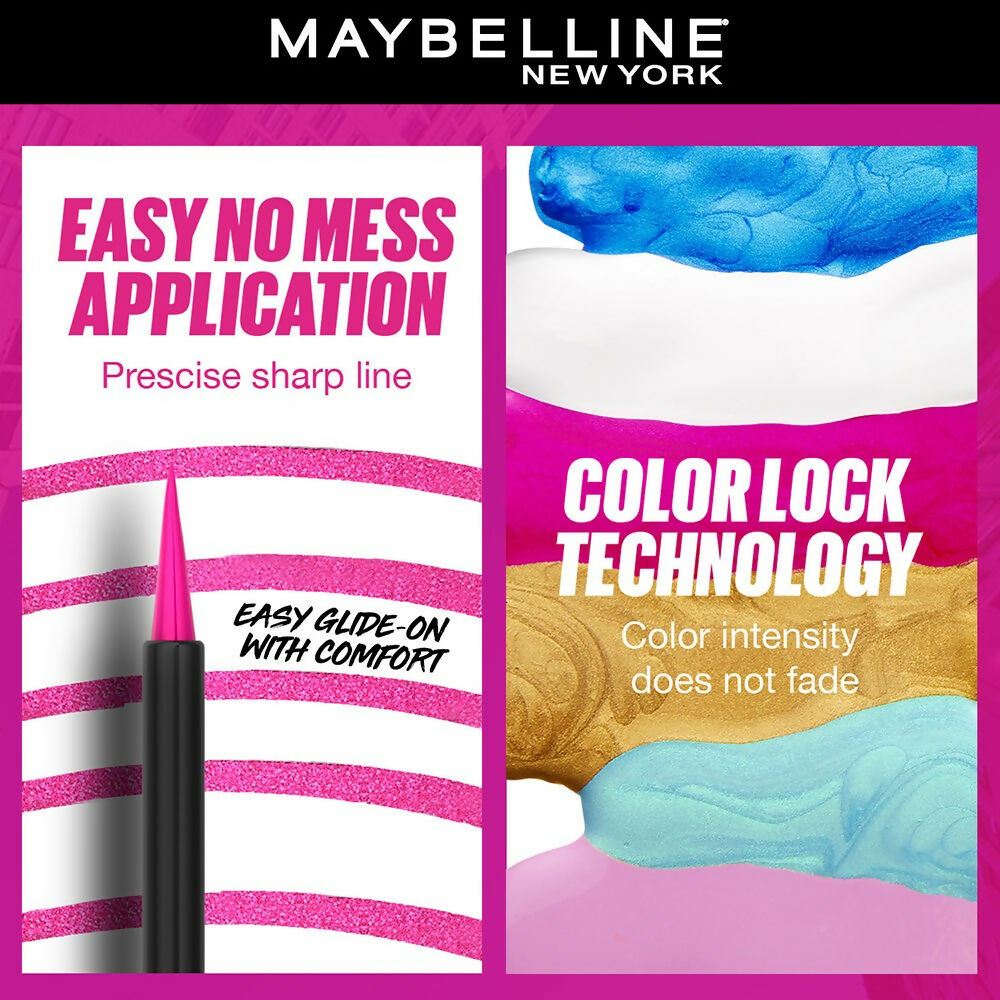 Maybelline New York Tattoo Play Colored Liquid Eyeliner - Punch (Pink)