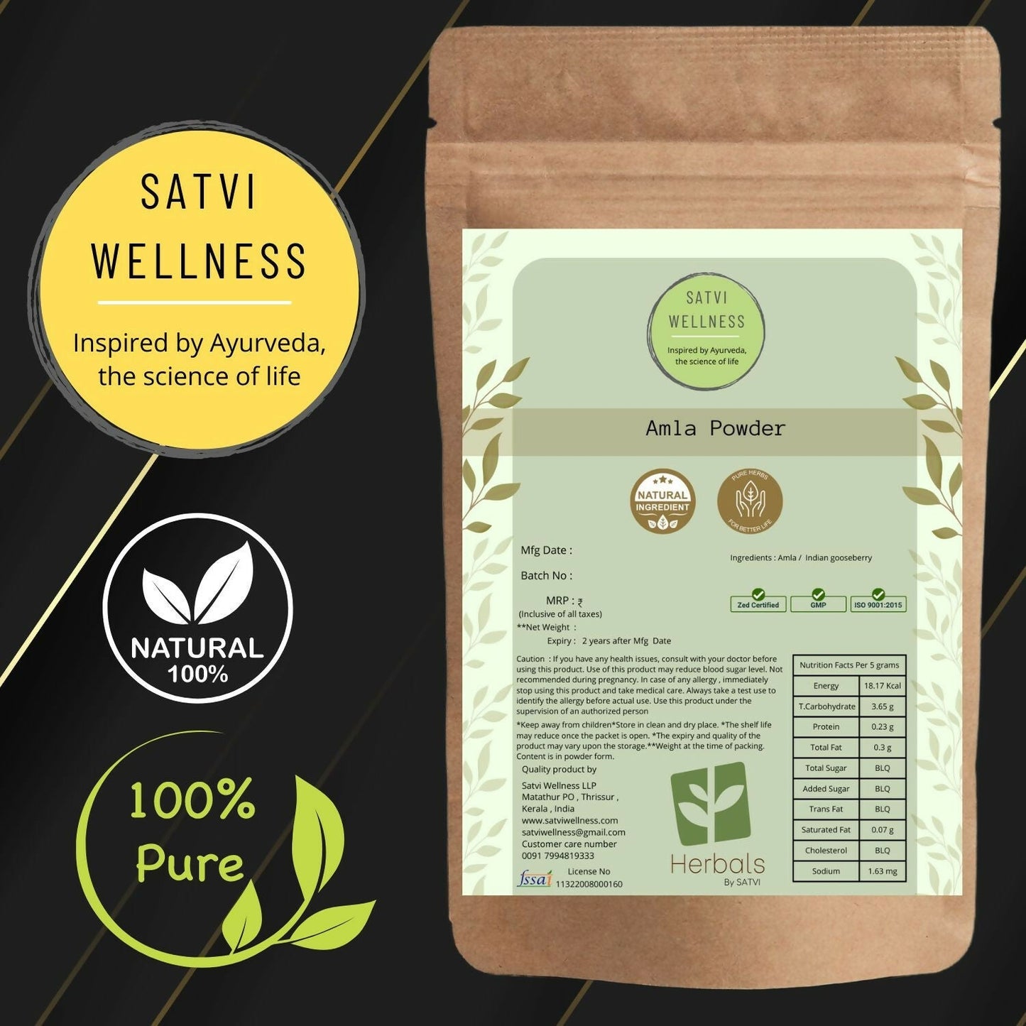 Satvi Wellness Amla Powder | Indian Gooseberry