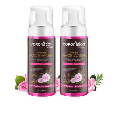 Coronation Herbal Pink Rose Foaming Face Wash - usa canada australia