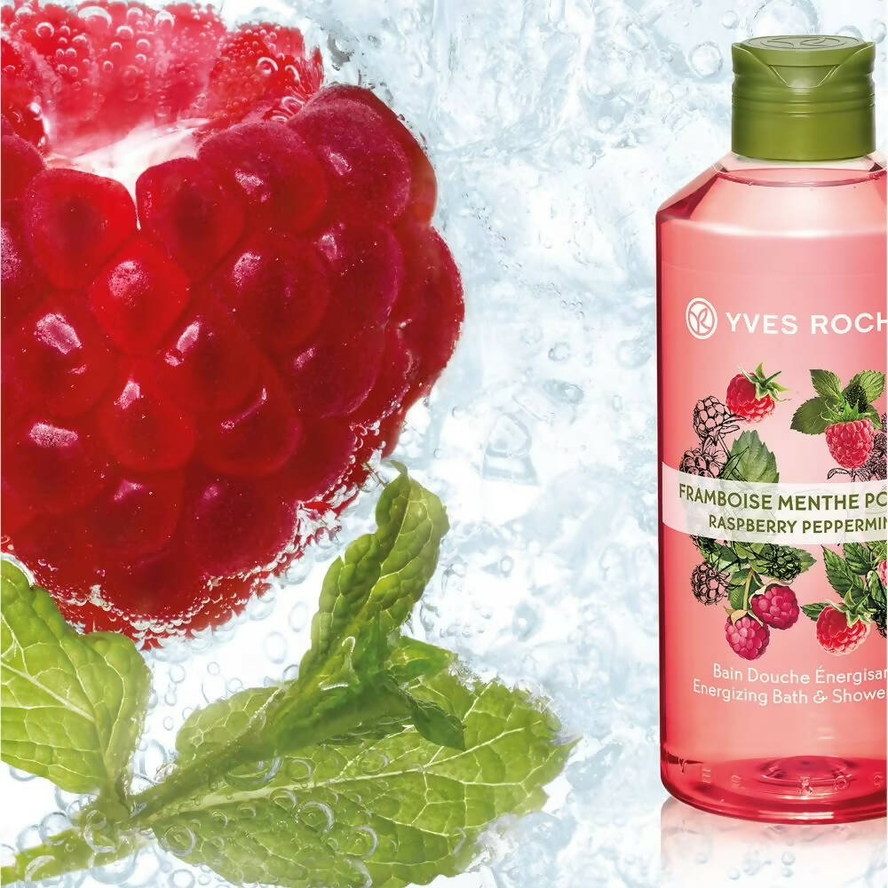 Yves Rocher Energizing Bath & Shower Gel - Raspberry Peppermint