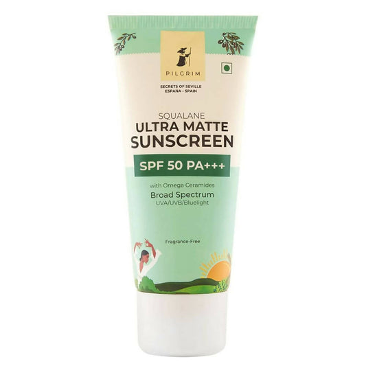 Pilgrim Squalane Ultra Matte Cream Sunscreen SPF 50 PA+++ - BUDEN