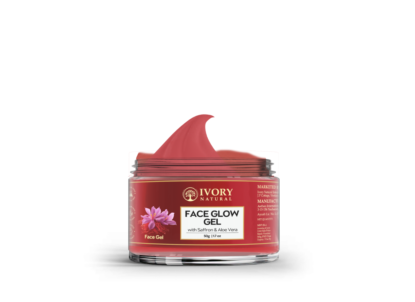 Ivory Natural Face Glow Gel For Instant Glow And Timeless Radiance, Achieve Glowing And Shiny Face