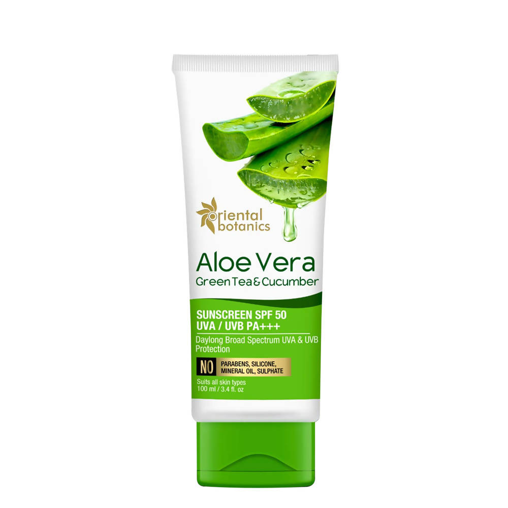 Oriental Botanics Aloe Vera, Green Tea & Cucumber Sunscreen SPF 50