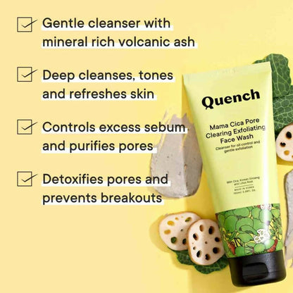 Quench Botanics Mama Cica Pore Clearing Exfoliating Face Wash