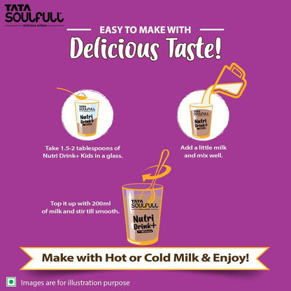 Tata Soulfull Nutri Drink+ For Kids With Millets - Chocolate Brownie Flavor