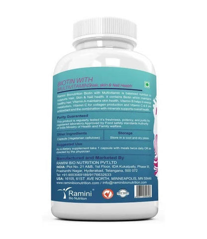 Ramini Bio Nutrition Biotin With Multivitamins Veg Capsules