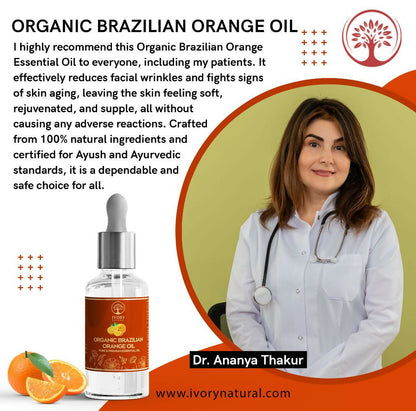 Ivory Natural Organic Brazilian Orange Oil - Natural & Premium Essential Oil
