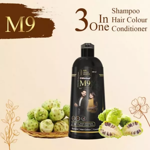 Sat Kartar M9 3 In 1 Instant Hair Color Shampoo