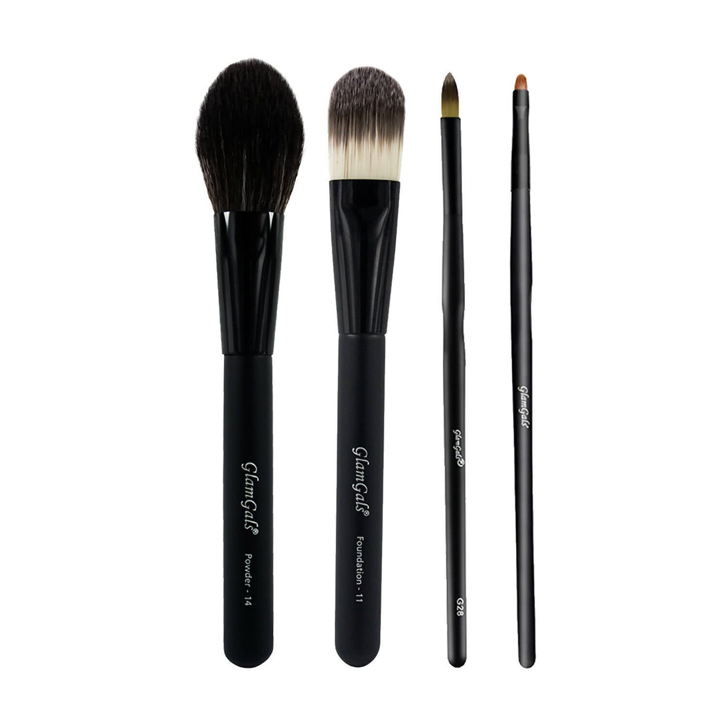 Glamgals 04 Pcs Brush Set - Black - BUDNE