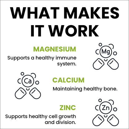 Sprowt Calcium Magnesium Zinc Vitamin D3, B12 & K2 Tablets