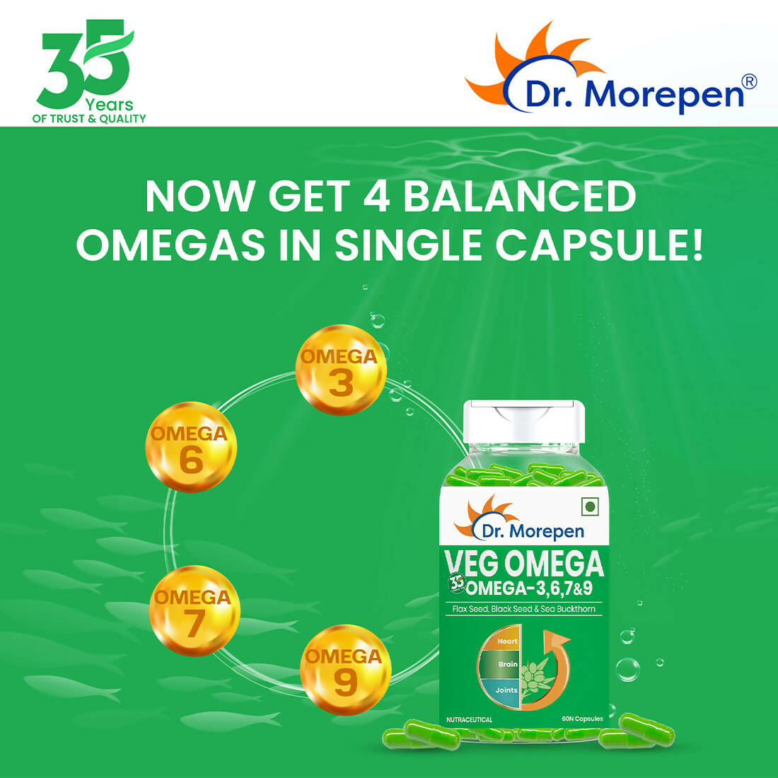 Dr. Morepen Veg-Omega Veg Capsules