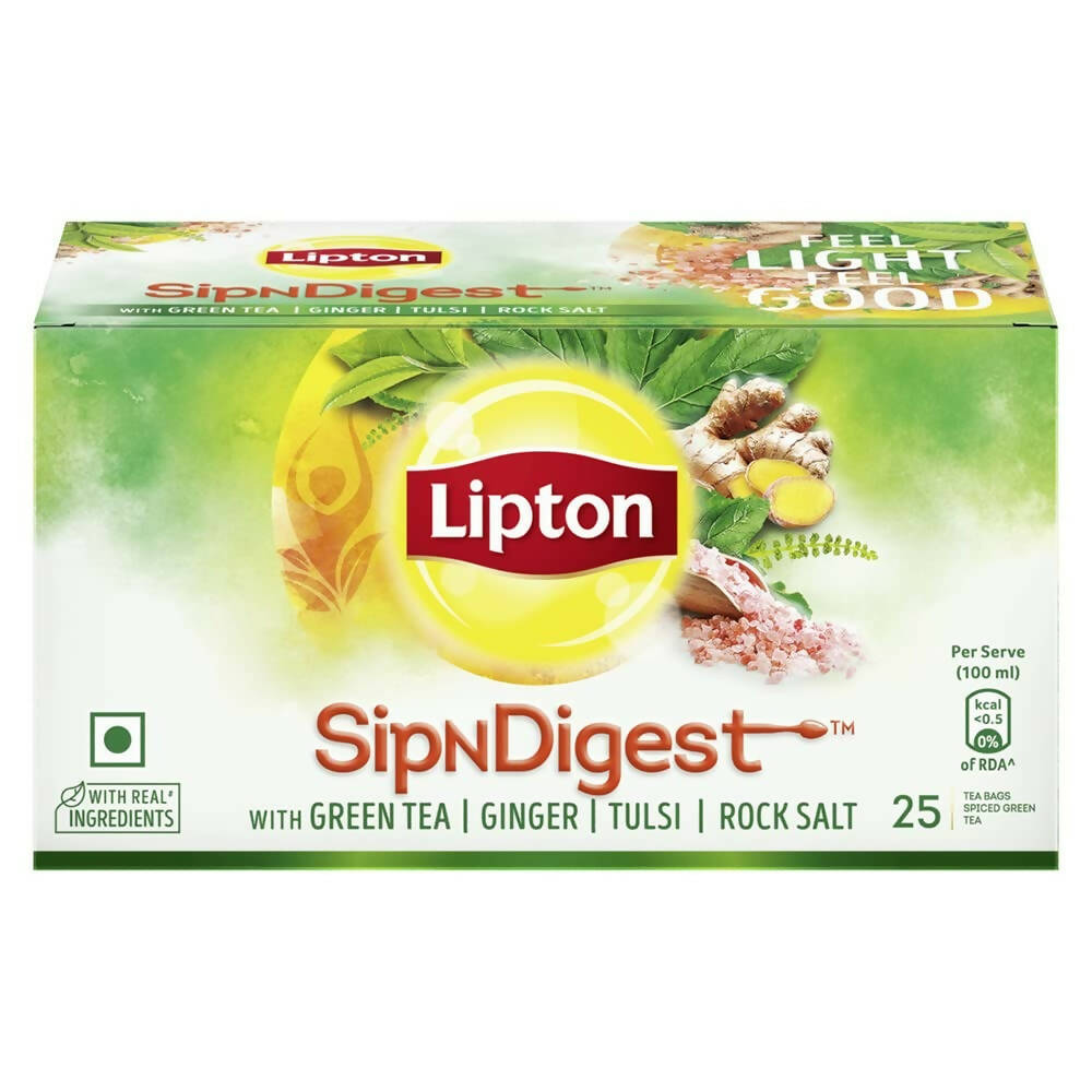 Lipton SipNDigest With Tulsi & Rock Salt Ginger Green Tea Bags