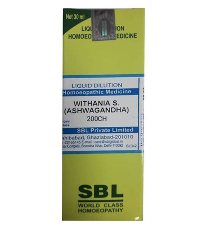 SBL Homeopathy Withania S (Ashwagandha) Dilution