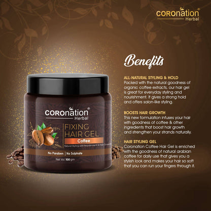 Coronation Herbal Coffee Fixing Hair Gel