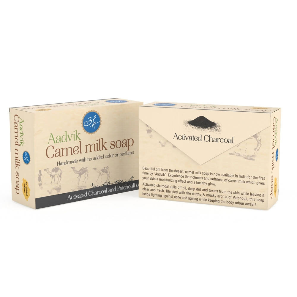 Aadvik Camel Milk Soap With Activated Charcoal And Patchouli Oil