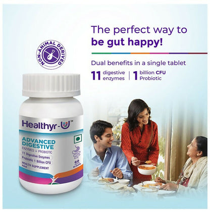 Healthyr-U Advanced Digestive Enzymes + Probiotic Tablets