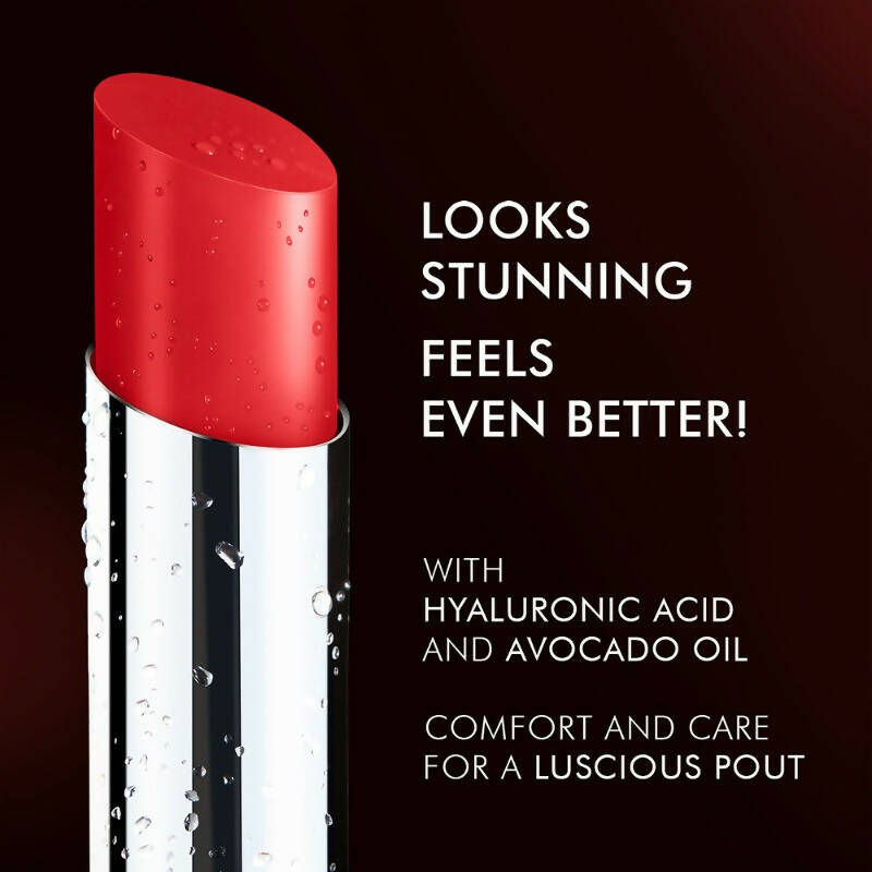 Lakme Absolute Skin Dew Satin Lipstick - 302 Red Rebel