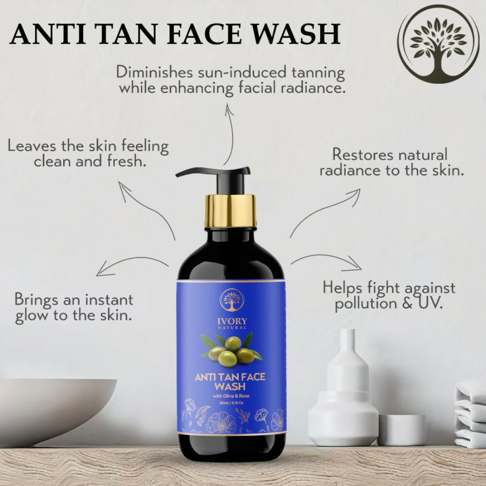 Ivory Natural Tan Face Wash For Crystal Clear And Radiant Skin