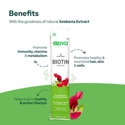 OZiva Plant Based Biotin Fizzy Drink Mix