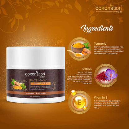 Coronation Herbal Turmeric Clay Face Mask