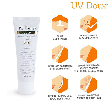 Brinton UV Doux Gold Silicone Sunscreen Gel SPF 50