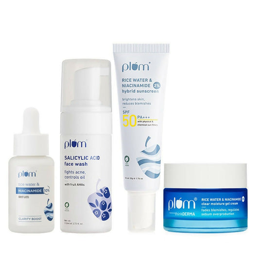 Plum Bright & Clear Skin CSMS Combo with Niacinamide & Salicylic Acid - 240GM